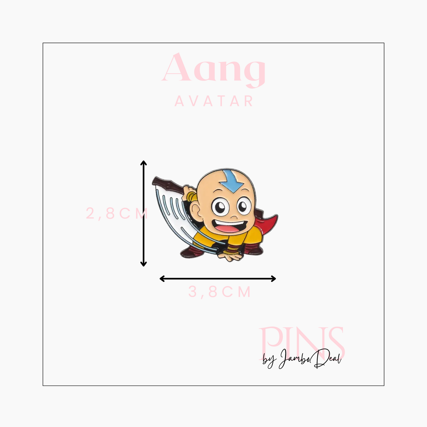 Avatar pin Aang afmetingen