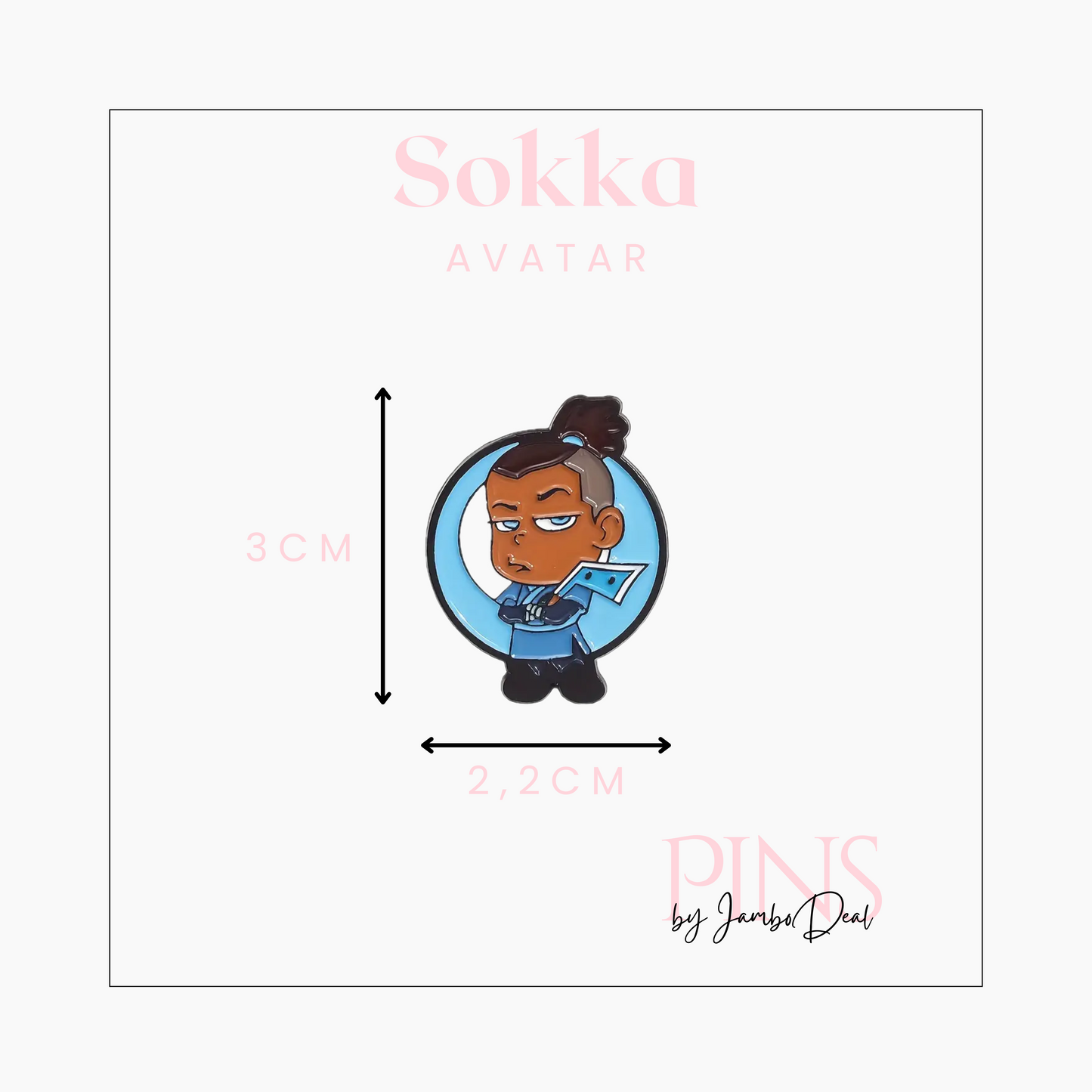 Avatar pin Sokka afmetingen