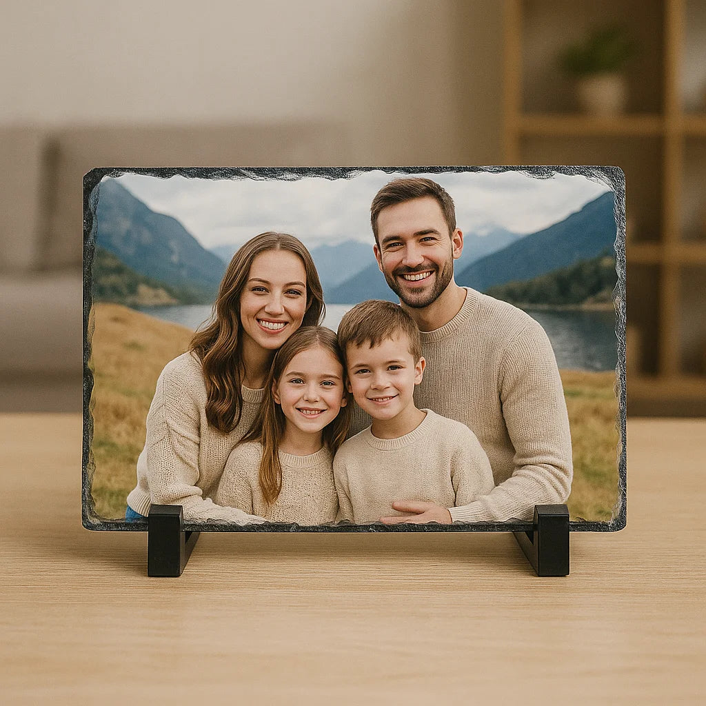 Fotograniet met gezin opdruk