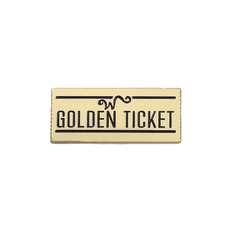 Golden ticket pin zonder achtergrond