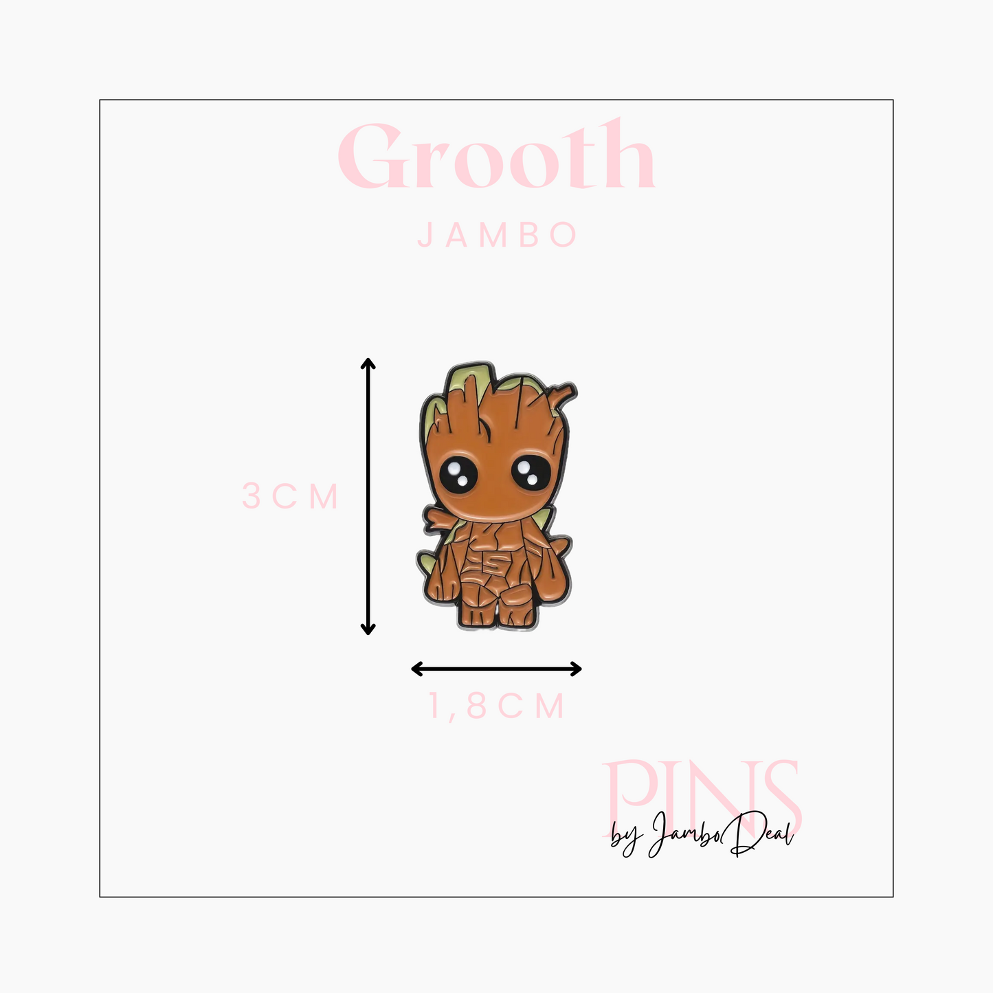 Groot pin afmetingen