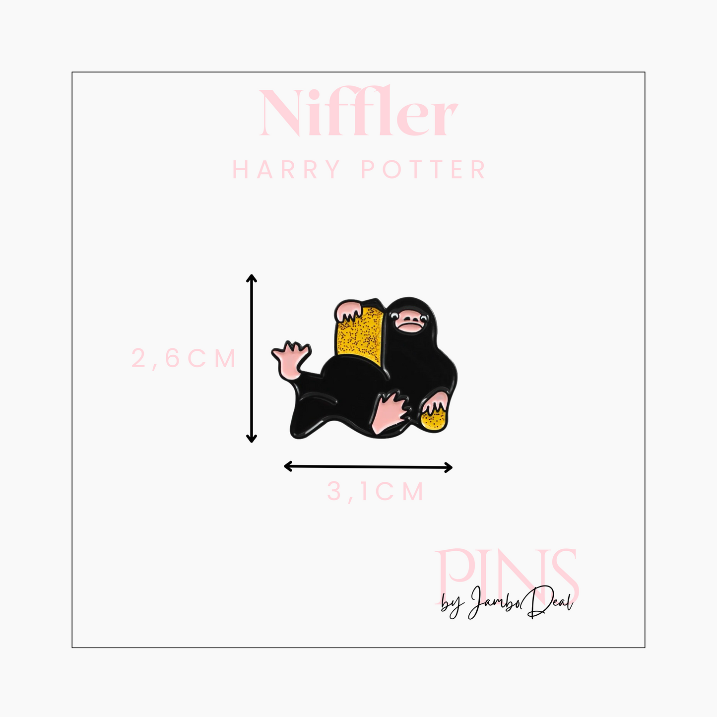 Harry Potter pin Niffler afmetingen