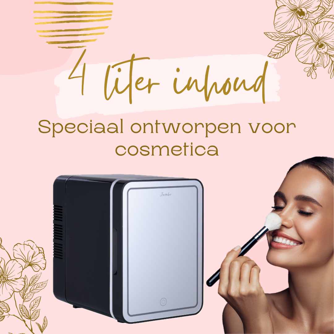 Skincare Fridge zwart 4 liter inhoud