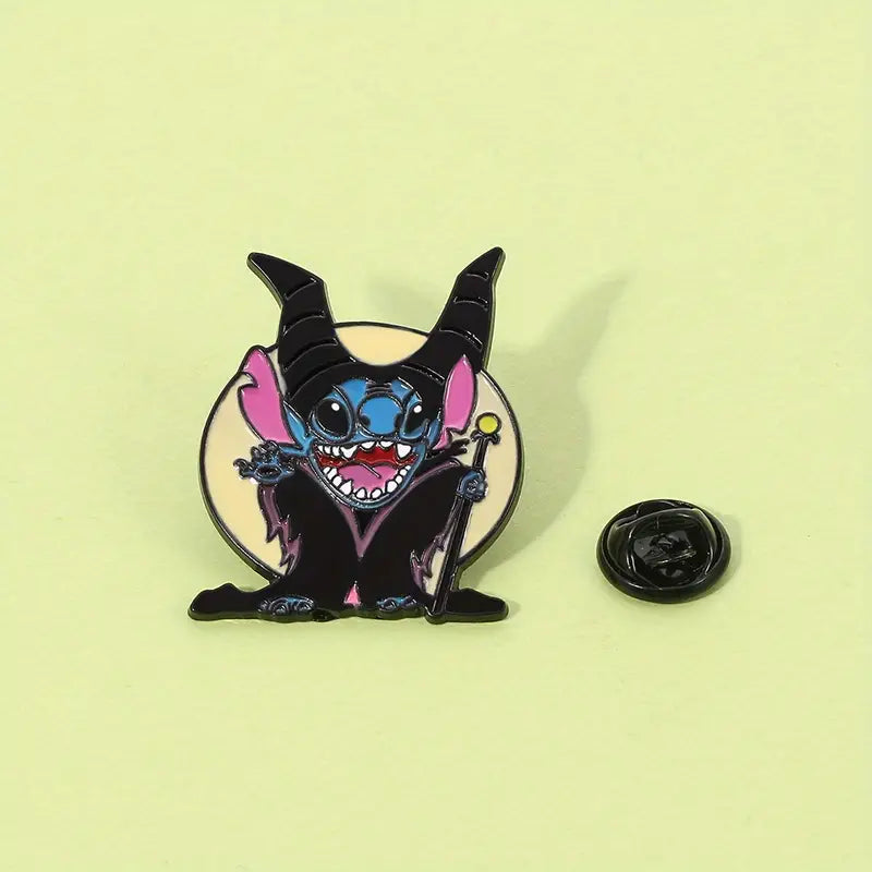 Stitch als Maleficent pin groen