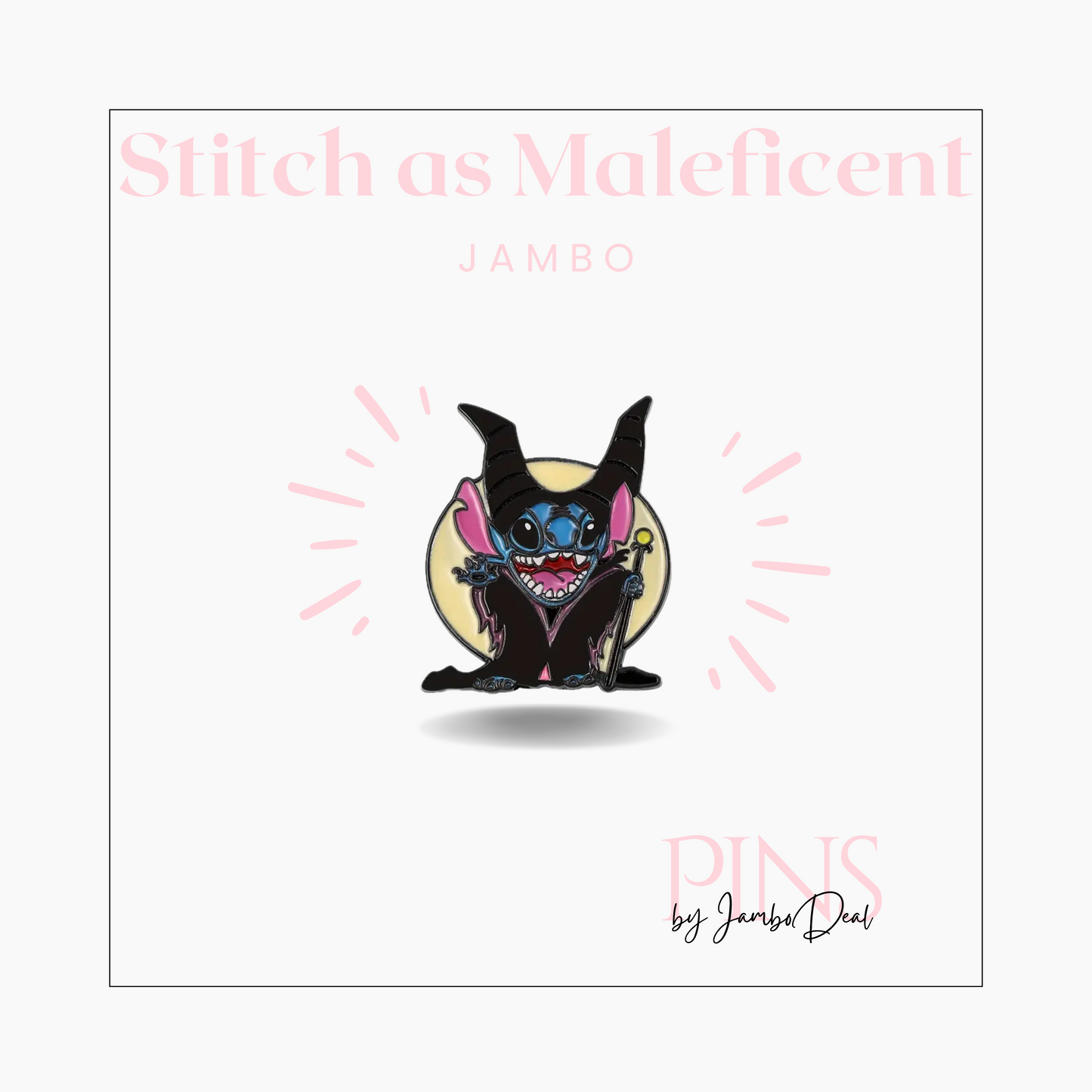 Stitch als Maleficent pin