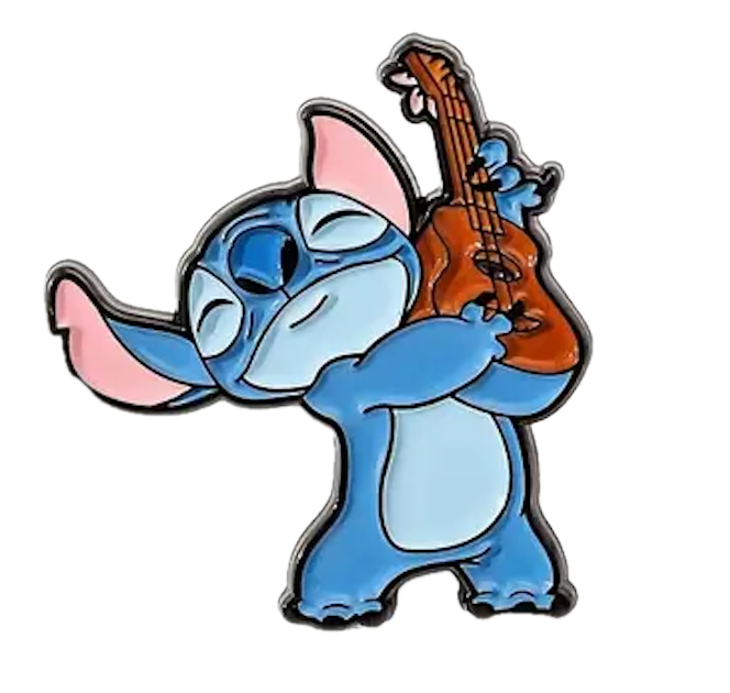 Stitch met gitaar pin zonder achtergrond