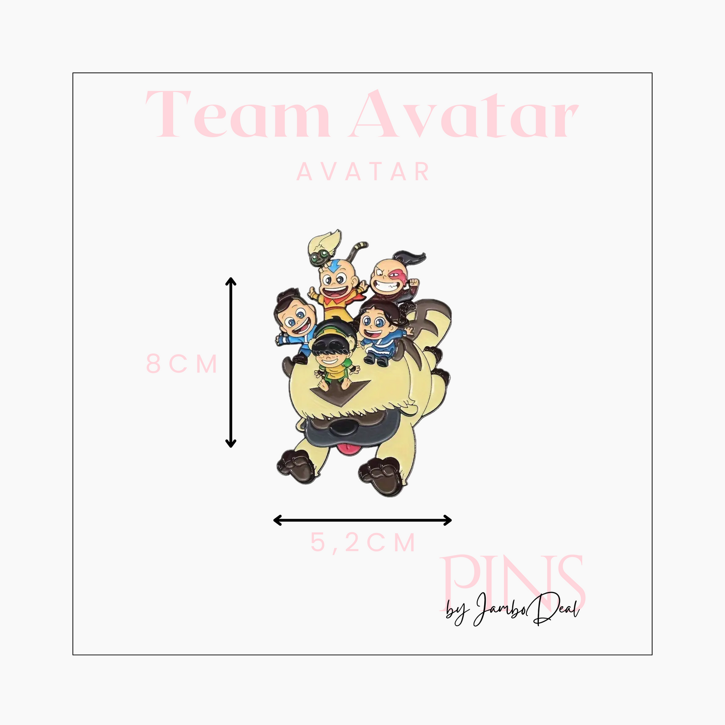 Team Avatar pin afmetingen
