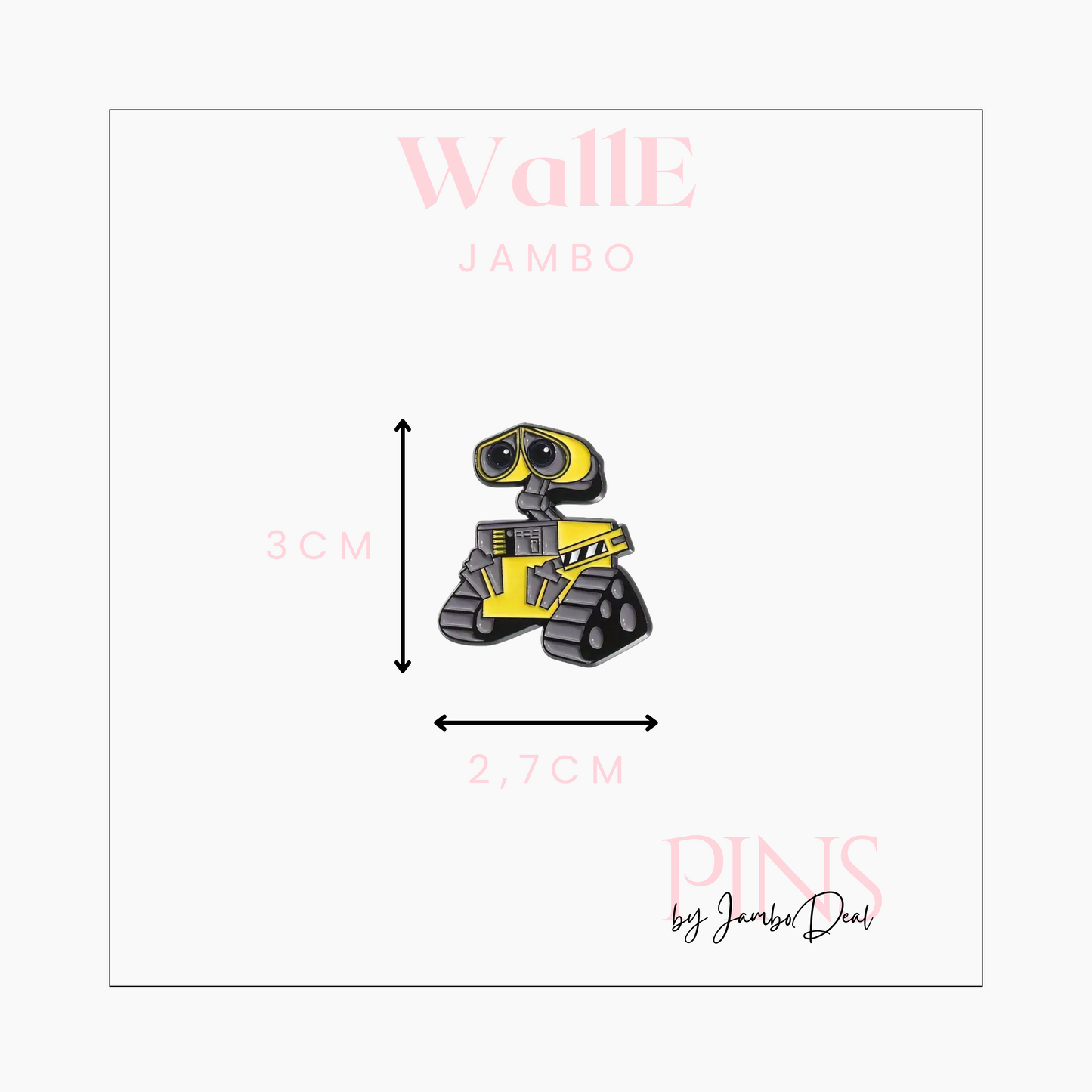 Wall-E pin afmetingen