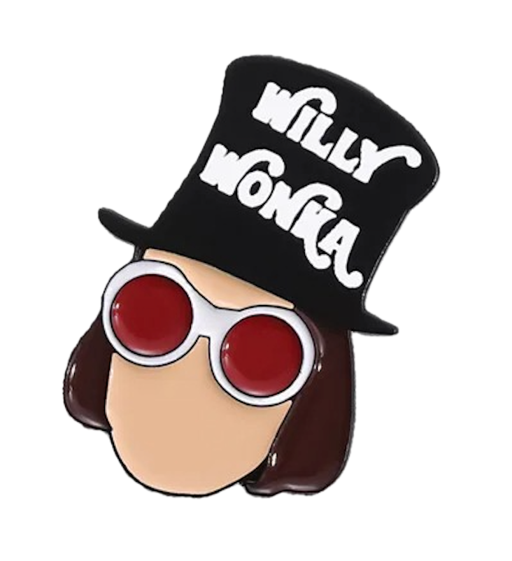 Willy Wonka met hoed pin zonder achtergrond
