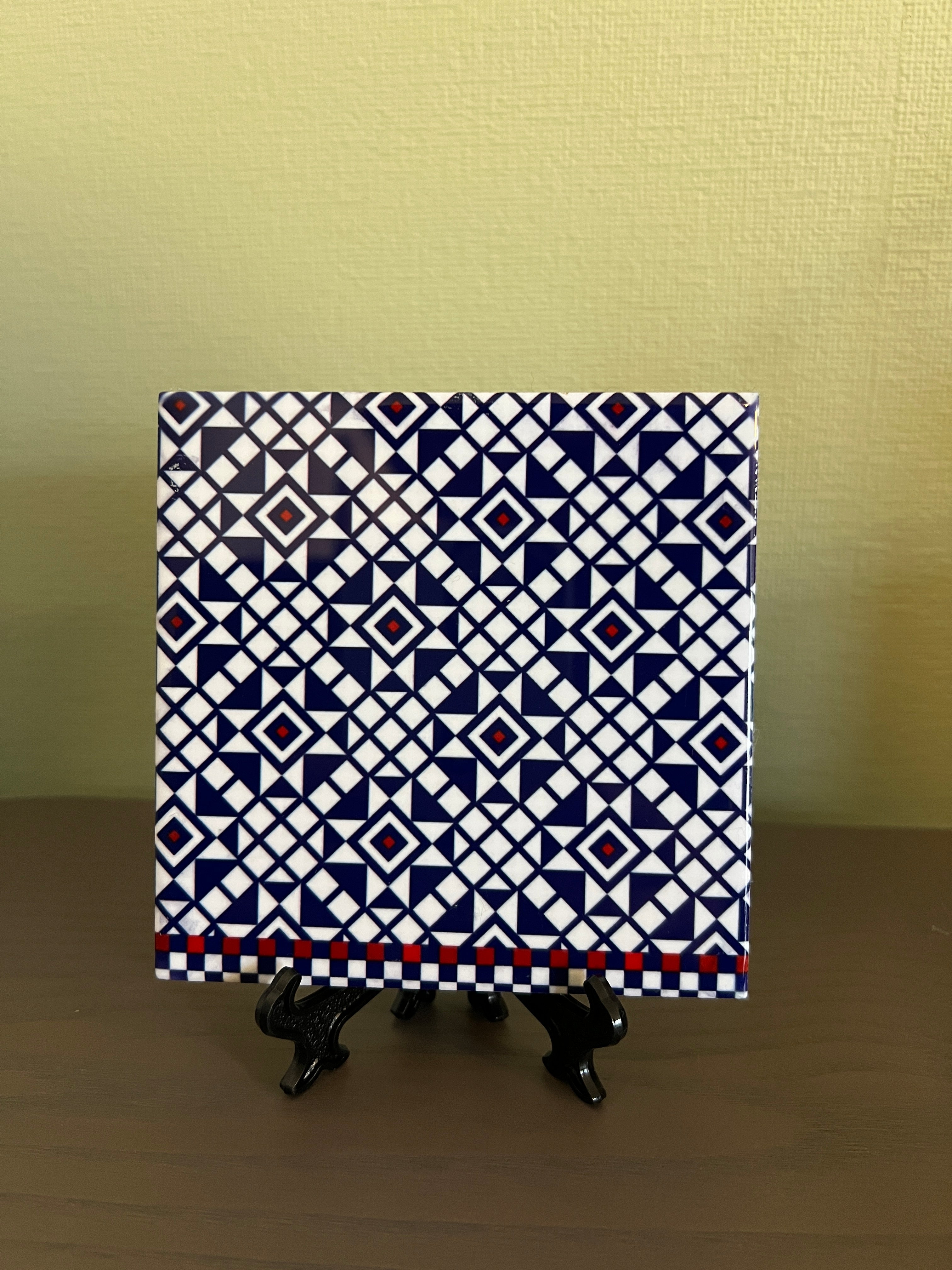 Tegeltje met Grolse Wanten motief