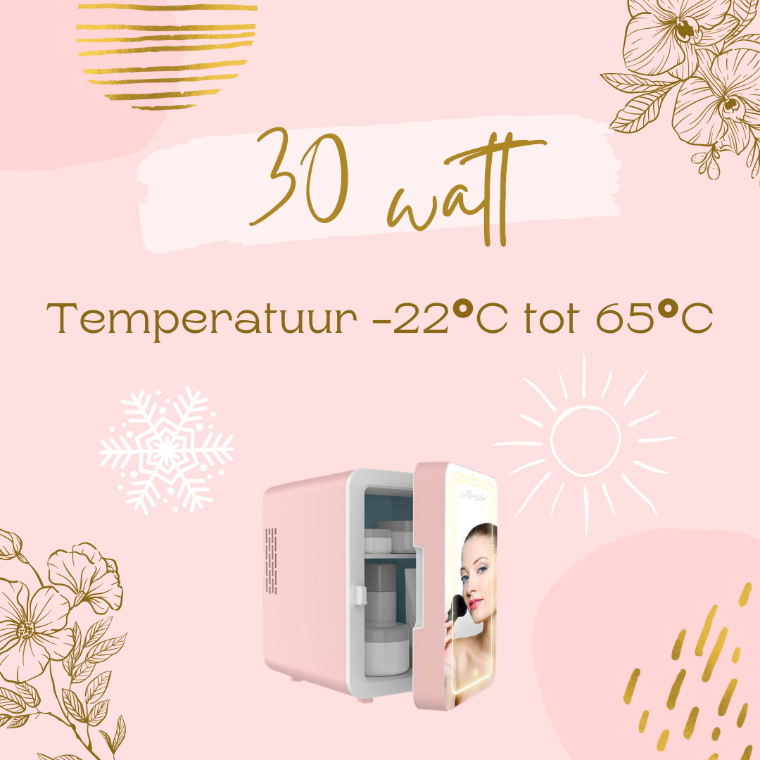 Skincare Fridge roze 30watt