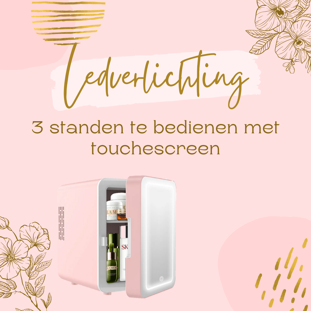 Skincare Fridge roze ledverlichting