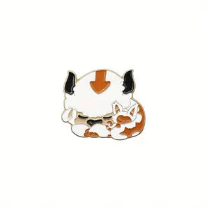 Avatar pin Appa en Momo wmet witte achtergrond