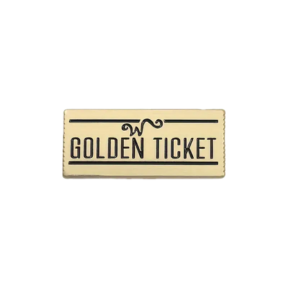 Golden ticket pin zonder achtergrond