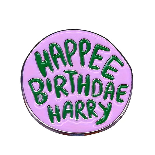 Harry Potter pin Happee birthdae Harry met witte achtergrond