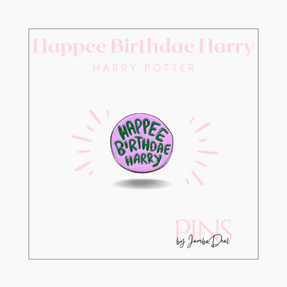 Harry Potter pin Happee birthdae Harry