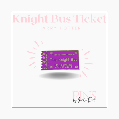 Harry Potter pin Knight Bus Ticket