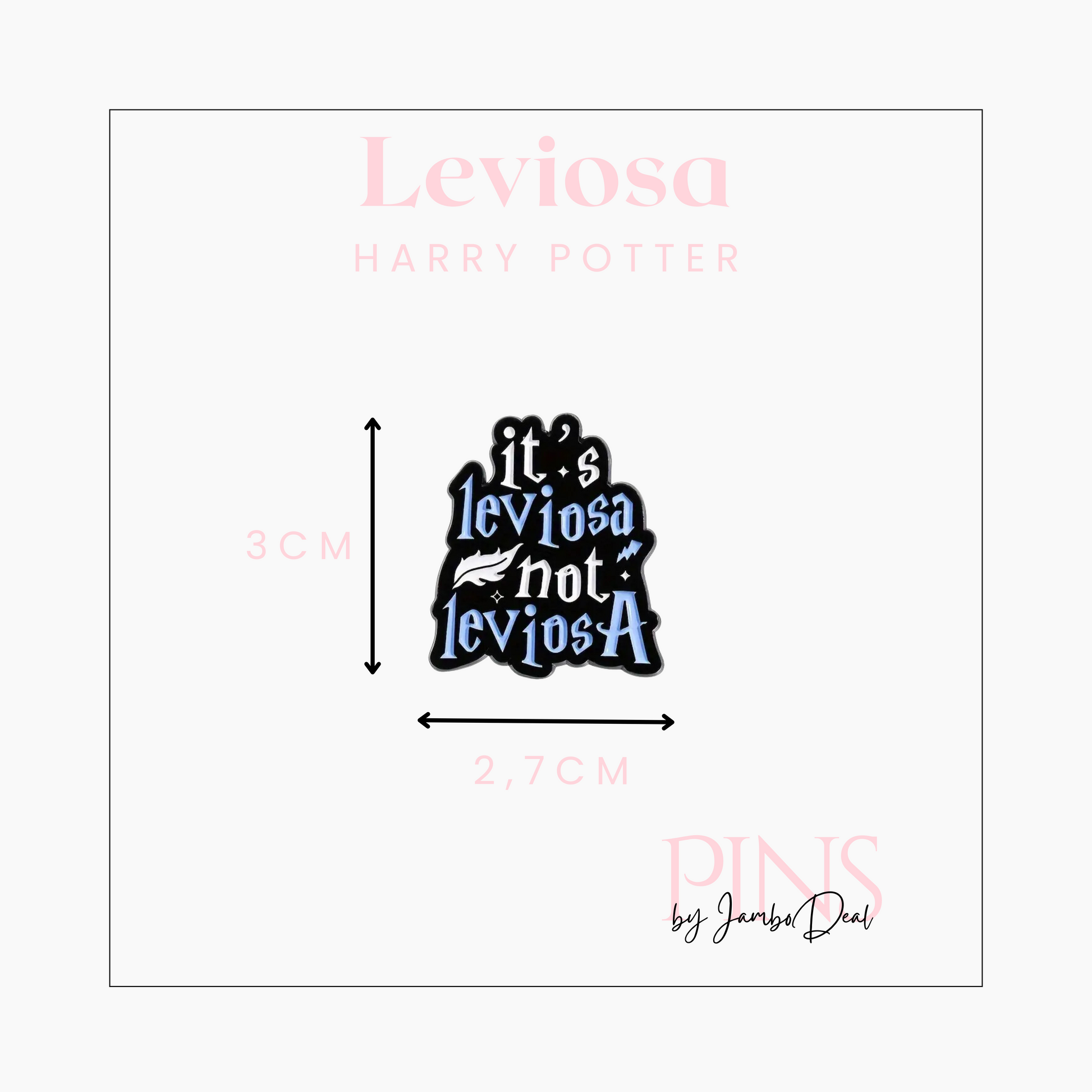 Harry Potter pin Leviosa afmetingen
