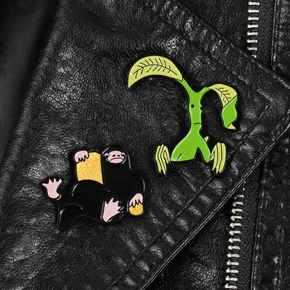 Harry Potter pin Niffler en picket op lerenjasje