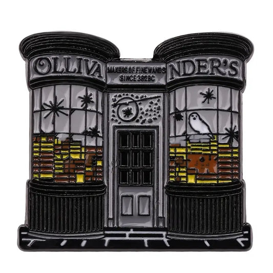 Harry Potter pin Ollivanders met witte achtergrond