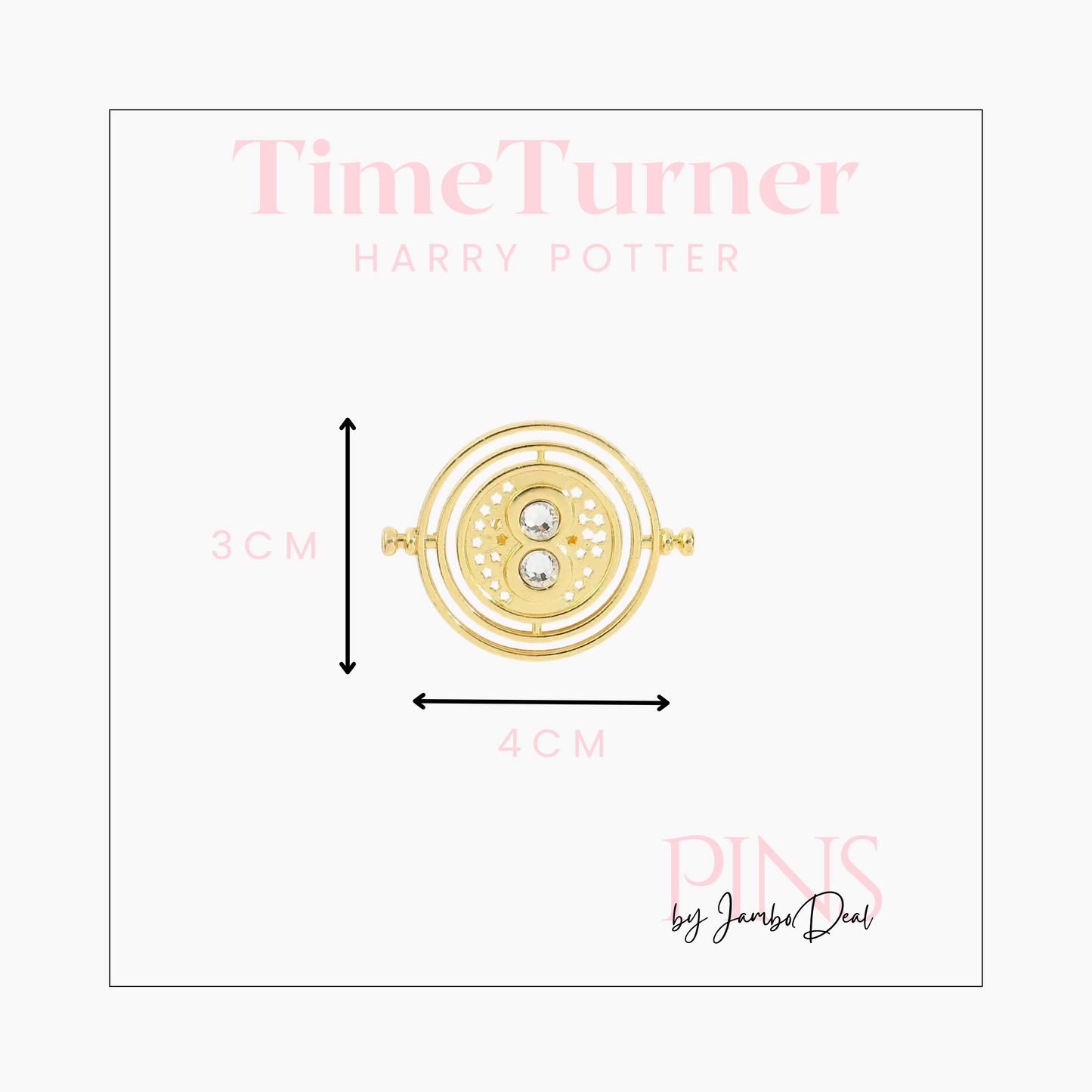 Harry Potter pin TimeTurner afmetingen