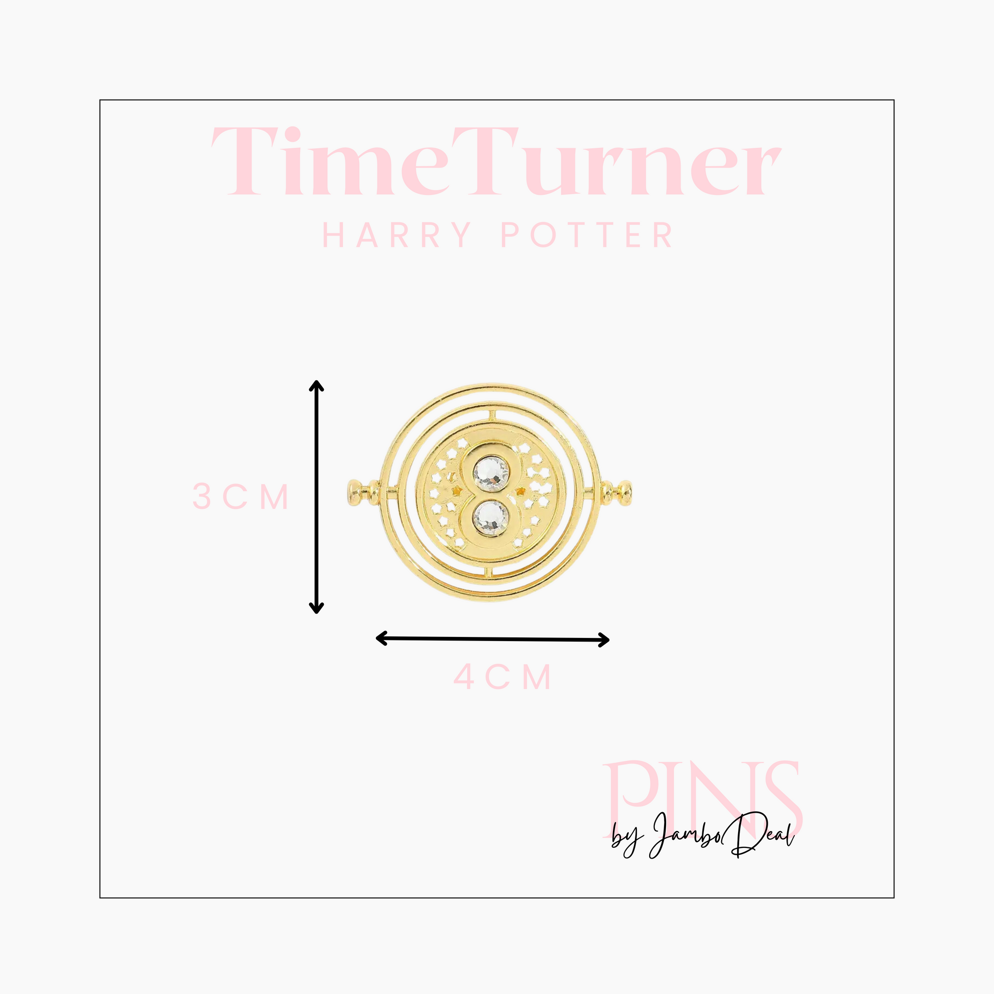 Harry Potter pin TimeTurner afmetingen