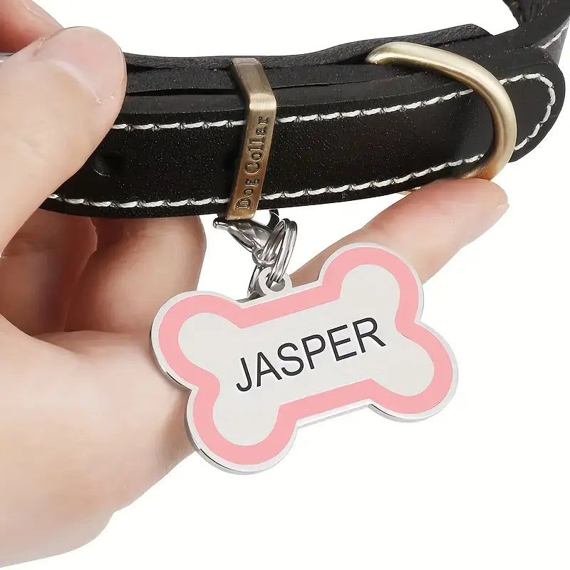 Hondenbotpenning roze Jasper