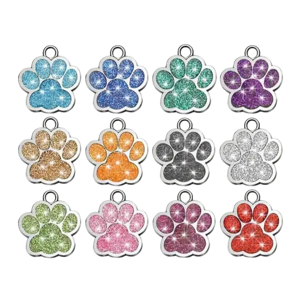 Hondenpenningen pootje glitter