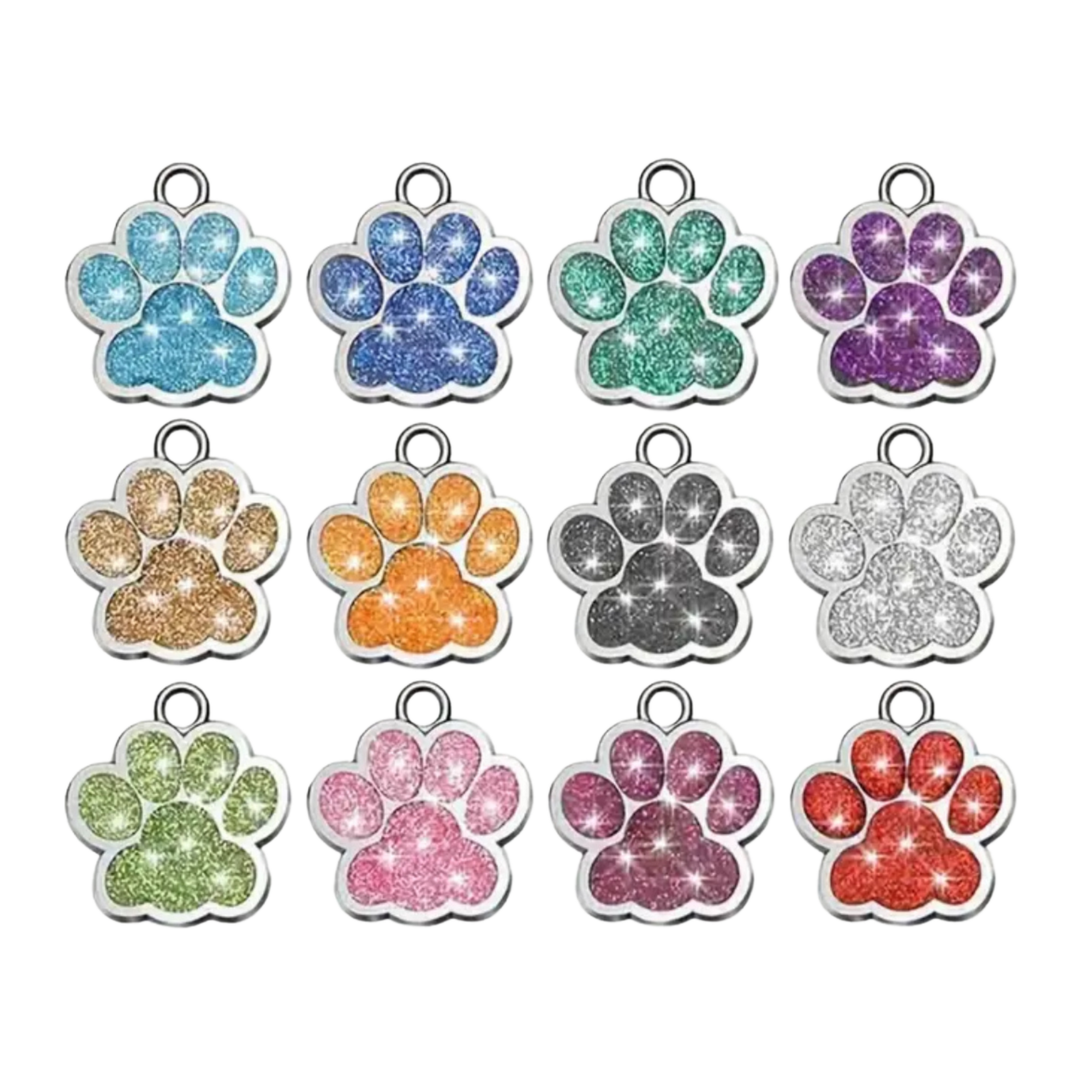 Hondenpenningen pootje glitter