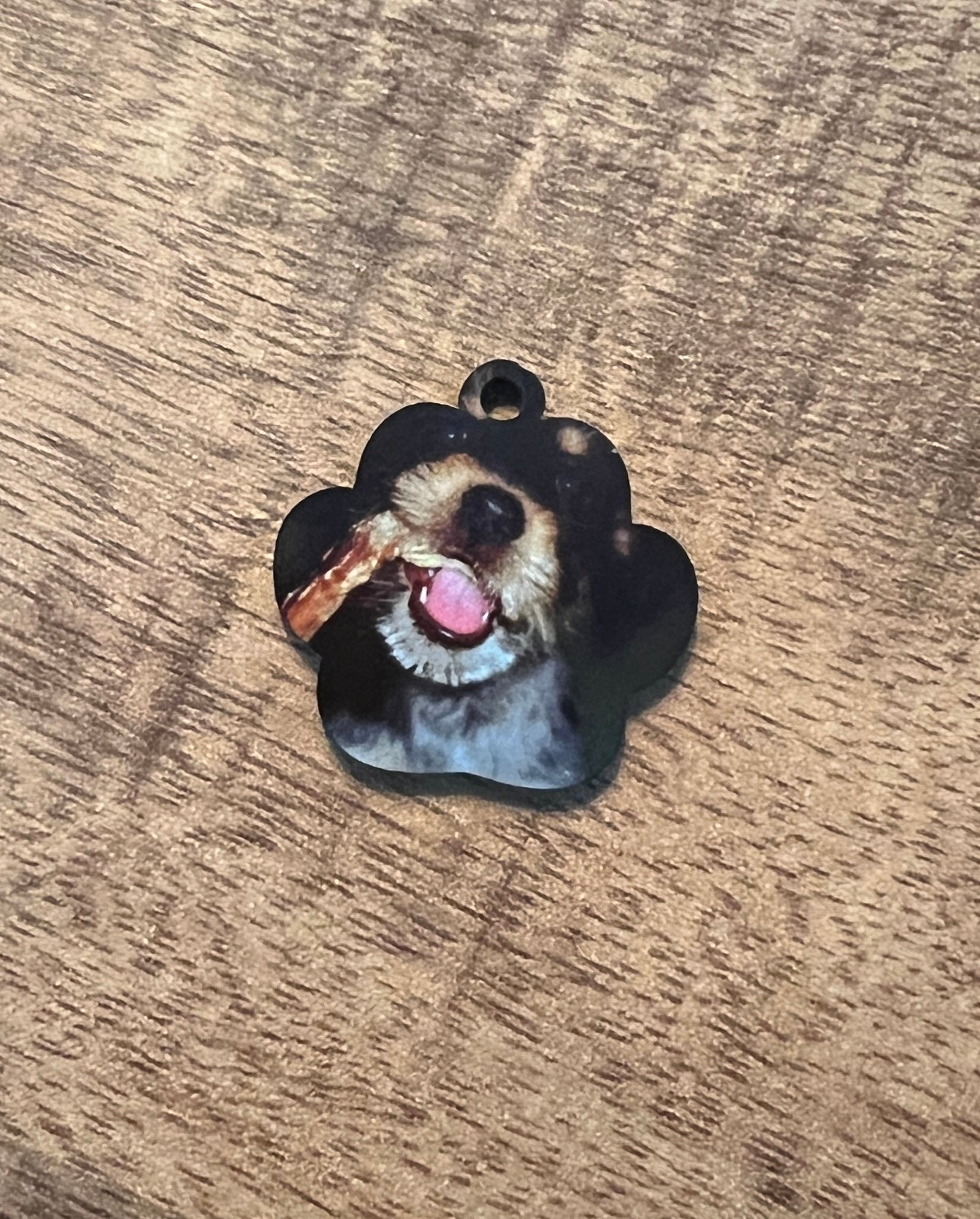 Hondenpoot sleutelhanger met Jambo