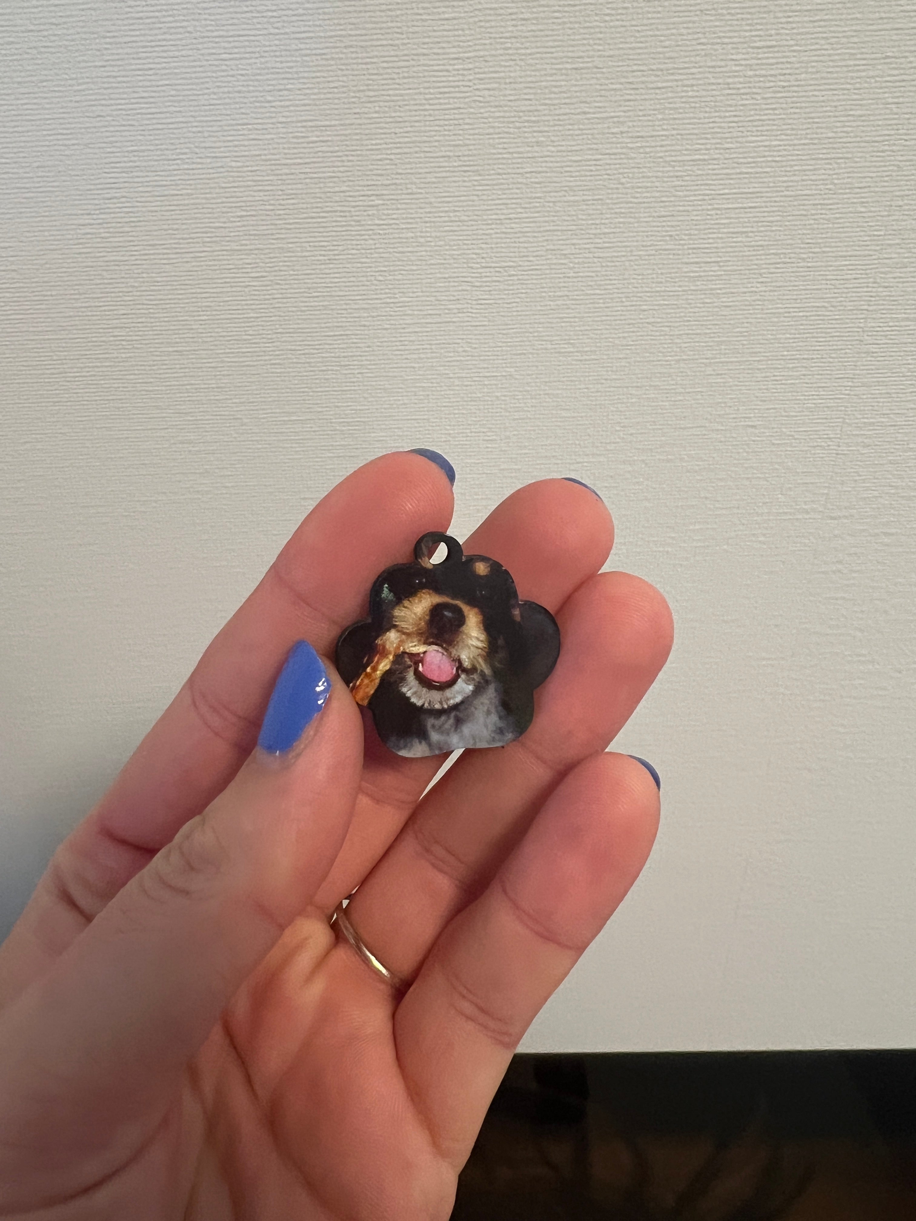 Hondenpoot sleutelhanger met Jambo