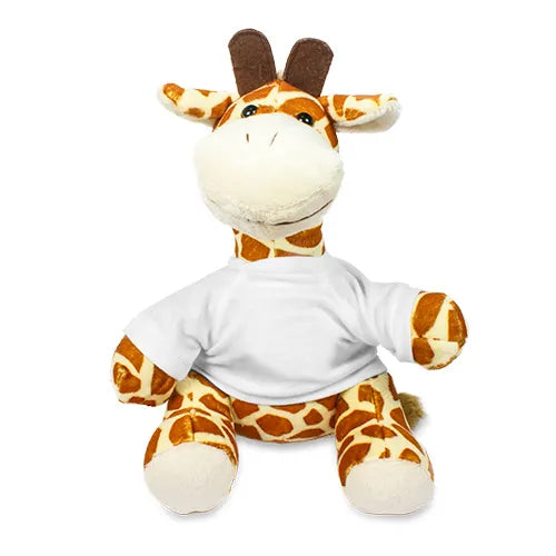 Knuffelgiraffe met blanco T-shirt