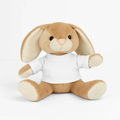 Knuffel konijn zacht met blanco shirt
