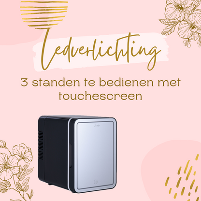 Skincare Fridge zwart ledverlichting