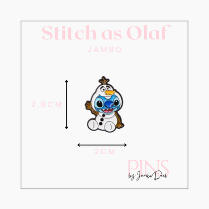 Stitch als Olaf pin afmetingen