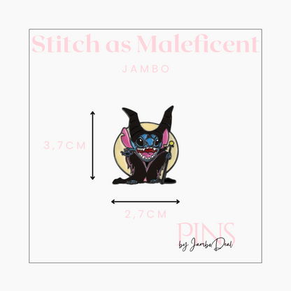 Stitch als Maleficent pin afmetingen