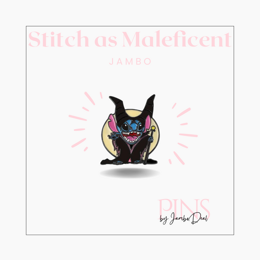 Stitch als Maleficent pin