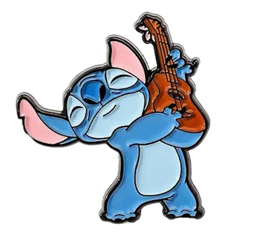 Stitch met gitaar pin zonder achtergrond