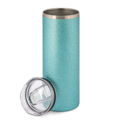 Thermobeker glitter blauw