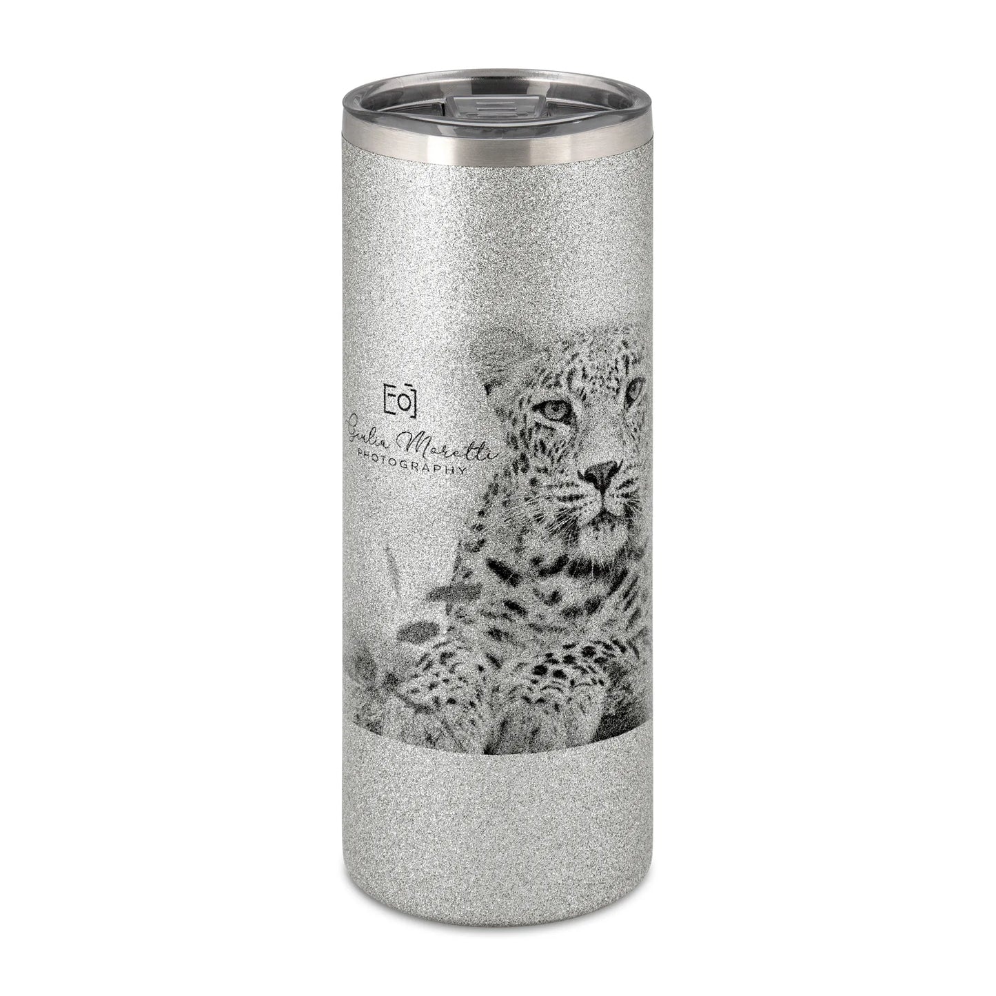 Thermobeker glitter met tijger