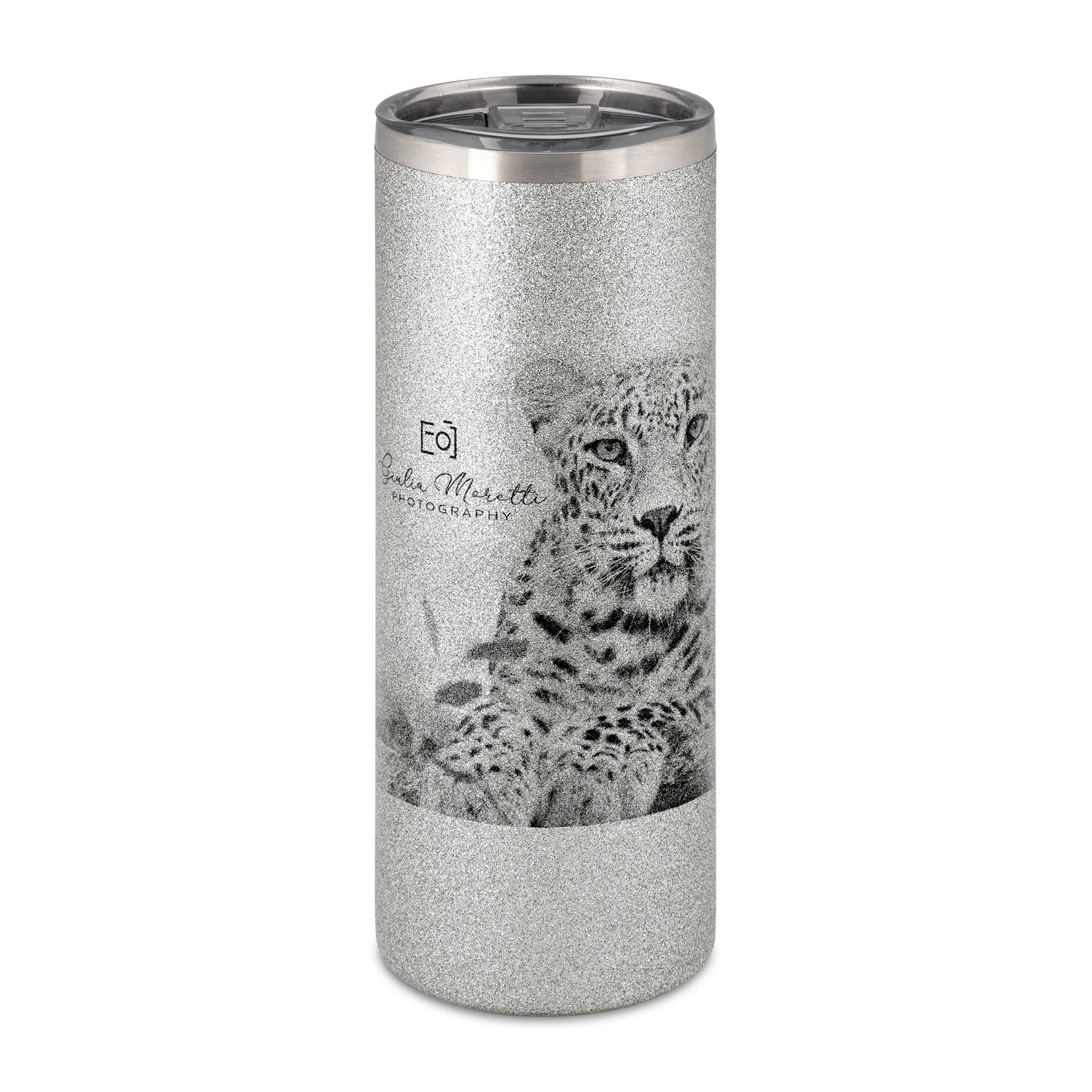 Thermobeker glitter met tijger