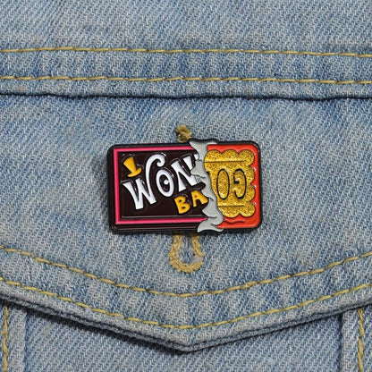 Wonka reep pin op spijkerjasje